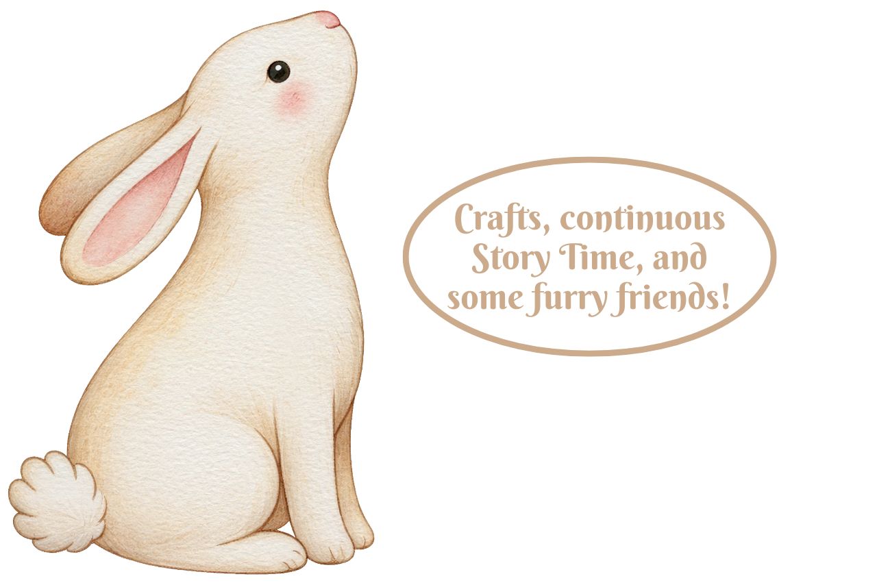 Visit the Easter Bunny at the Library on Saturday, March 28!