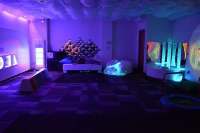 The sensory space includes lots of equipment for folks with a number of neurological issues.