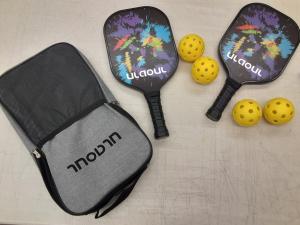 Borrow pickleball equipment form the Library!