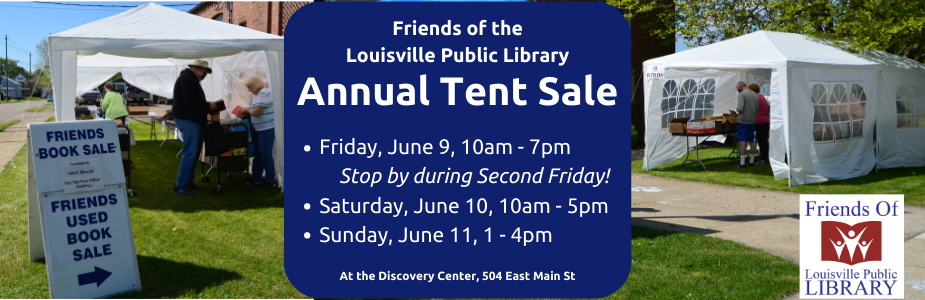 Friends of the Library Annual Tent Sale is June 9-11