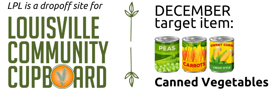 Louisville Community Cupboard target item for December is canned vegetables